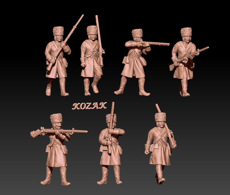 russian grenadiers in hungarian uniform (1696-1704) set 2